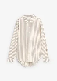 Skjortebluse med silkeandel, bonprix
