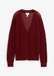Cardigan med hullmønster, bonprix