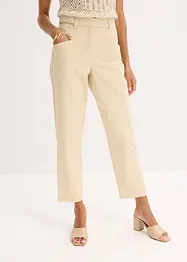 Satengbukse med tapered fit, bonprix