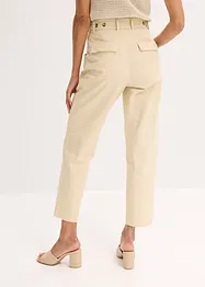 Satengbukse med tapered fit, bonprix