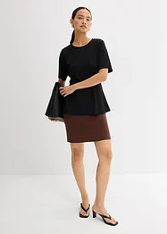 Strikket skjørt i viskosemiks, bonprix