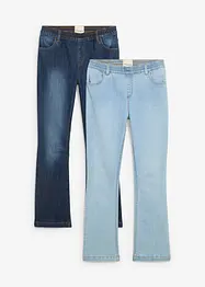 Slip on-jeans, Mid Waist (2-pack), bonprix