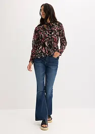Chiffonbluse med sløyfe, bonprix
