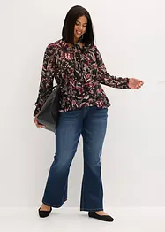 Chiffonbluse med sløyfe, bonprix