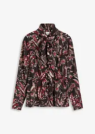 Chiffonbluse med sløyfe, bonprix