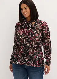 Chiffonbluse med sløyfe, bonprix