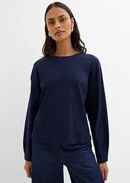 Langermet topp i 100% bomull, bonprix