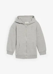 Sweatjakke med hette av myk økologisk bomullsmiks, bonprix