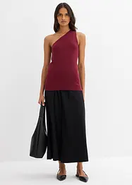 Off shoulder-strikket topp i viskosemiks, bonprix