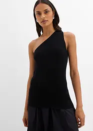 Off shoulder-strikket topp i viskosemiks, bonprix