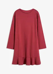 Kort kjole med volang av Punto di Roma-materiale, bonprix