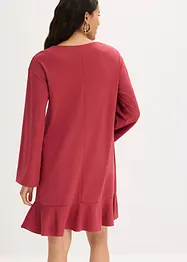 Kort kjole med volang av Punto di Roma-materiale, bonprix
