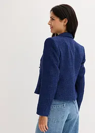 Dobbelspent kort blazer med strukturmønster, bonprix