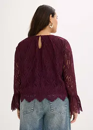 Bluse med volanger, bonprix