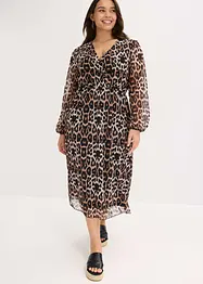 Midikjole av myk mesh, bonprix