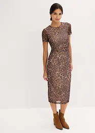 Midikjole av myk mesh, bonprix