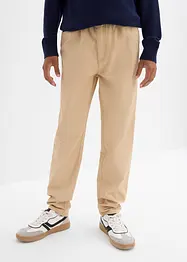 Regular Fit slip on-bukse av 100% bomull, Straight, bonprix