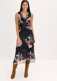 Midikjole i myk mesh, bonprix