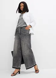 Wide Leg-jeans High Waist, cropped, bonprix