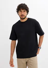 T-skjorte i formstabil, strukturert jersey, Loose Fit, bonprix