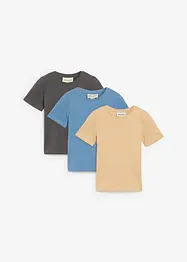 T-skjorte i 100% økologisk bomull (3-pack), bonprix