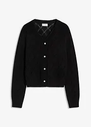 Cardigan med hullmønster, bonprix