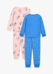 2 pyjamaser i 100% økologisk bomull (4-delt sett), bonprix