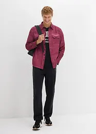 Langermet skjorte i 100% bomull i vasket look, bonprix