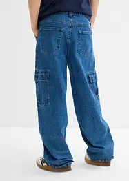 Loose Fit-cargojeans med regulerbar linning, Straight, bonprix