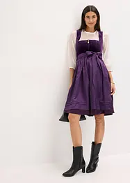 Dirndl med fløyel, i midi-lengde (2-delt sett), bonprix