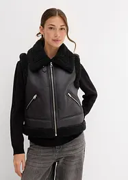 Vest i imitert skinn, bonprix