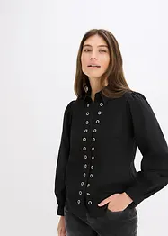 Bluse med naglepynt, bonprix