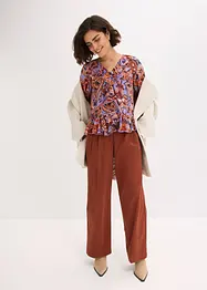 Chiffonbluse med volanger, bonprix