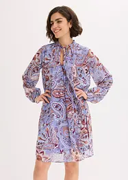 Tunikakjole i chiffon med knyting i halsen, bonprix