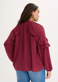 Blusetunika med volanger, bonprix