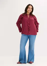 Blusetunika med volanger, bonprix