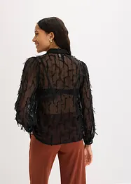 Skjorte med frynsedetaljer, bonprix