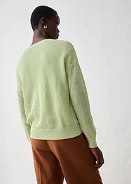 Cardigan med hullmønster, bonprix