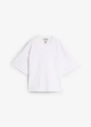 Oversized topp i formstabil økologisk bomull, bonprix