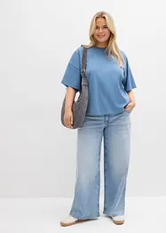 Oversized topp i formstabil økologisk bomull, bonprix