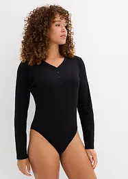 Ribbet body i 100% bomull, bonprix