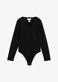 Ribbet body i 100% bomull, bonprix