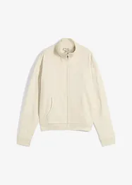 Sweatshirt i 100% økologisk bomull med glidelås, bonprix