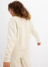 Sweatshirt i 100% økologisk bomull med glidelås, bonprix