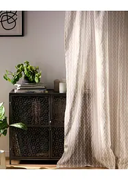 Gardin med resirkulert polyester og grafisk mønster (1-pack), bonprix