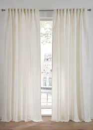 Gardin med stripemønster og resirkulert polyester (1-pack), bonprix