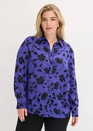 Chiffonbluse med print, bonprix