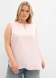 Ermeløs bluse i myk viskose, bonprix