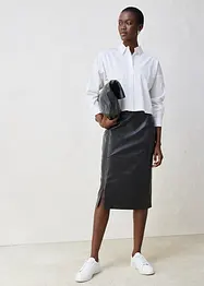 Oversized skjorte med silke, bonprix