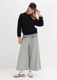 Kort, oversized sweatshirt i 100% økologisk bomull, bonprix